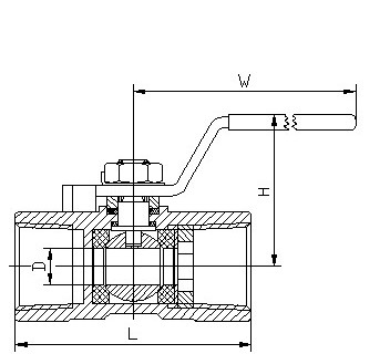 Q11F不銹鋼一片式球閥結構圖 Q11F不銹鋼一片式球閥(圖1)