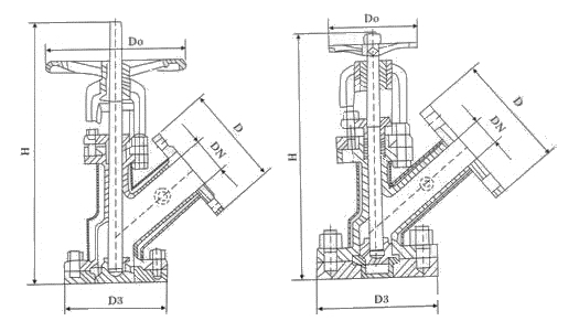 BFL41H保溫放料閥外形結構圖 BFL41H保溫放料閥(圖1)
