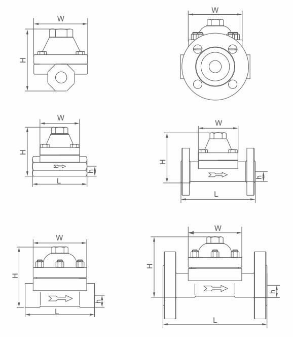 CS47H、CS17H雙金屬片蒸汽疏水閥外形結構圖 CS47H,CS17H雙金屬片蒸汽疏水閥(圖4)