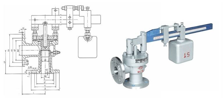 GA41H、A51H杠桿安全閥外形結(jié)構(gòu)圖 GA41H,A51H杠桿式安全閥(圖1)