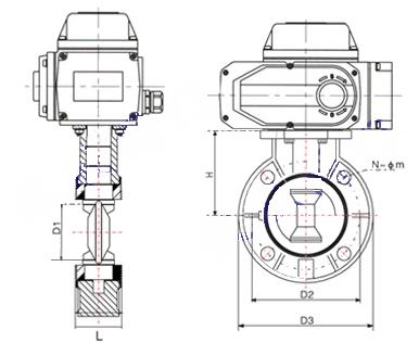 D971X-10S電動塑料蝶閥(圖1)