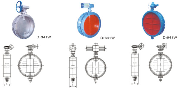 D641W氣動通風調節蝶閥外形結構圖 D641W氣動通風調節蝶閥(圖1)