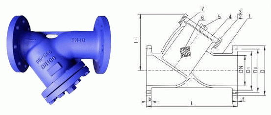 GL41H德標過濾器外形結構圖 GL41H德標過濾器(圖1)