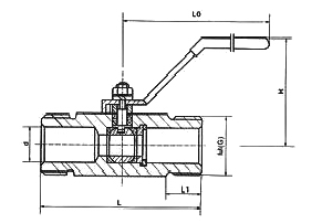 Q21F廣式外螺紋球閥結(jié)構(gòu)圖 Q21F廣式外螺紋球閥(圖1)