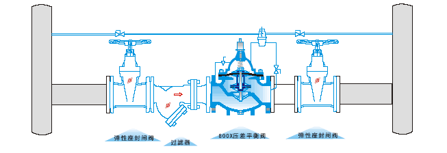 800X壓差旁通閥安裝示意圖 800X壓差旁通閥(圖2)