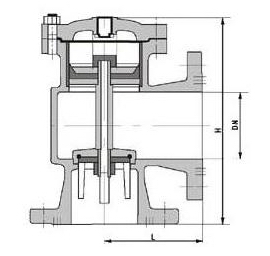 H142X液壓水位控制閥外形結構圖 H142X液壓水位控制閥(圖1)