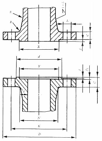 機械部凹凸面法蘭結構圖 機械部法蘭(圖2)