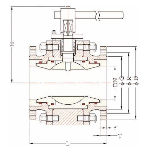 Q41TC電動陶瓷球閥外形結(jié)構(gòu)圖 Q941TC電動陶瓷球閥(圖1)