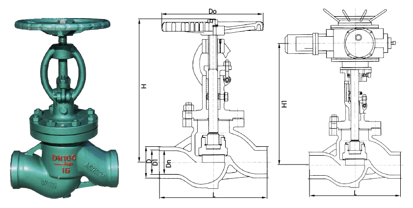 NKJ61H真空隔離截止閥外形結構圖 NKJ61H,NKJ41H真空隔離截止閥(圖1)