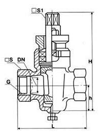 X13T-1.0二通銅芯旋塞閥外形結構圖 X43T-1.0二通銅芯旋塞閥(圖2)