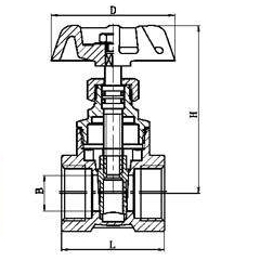 J15W-10T,16T銅質內絲截止閥(圖1)