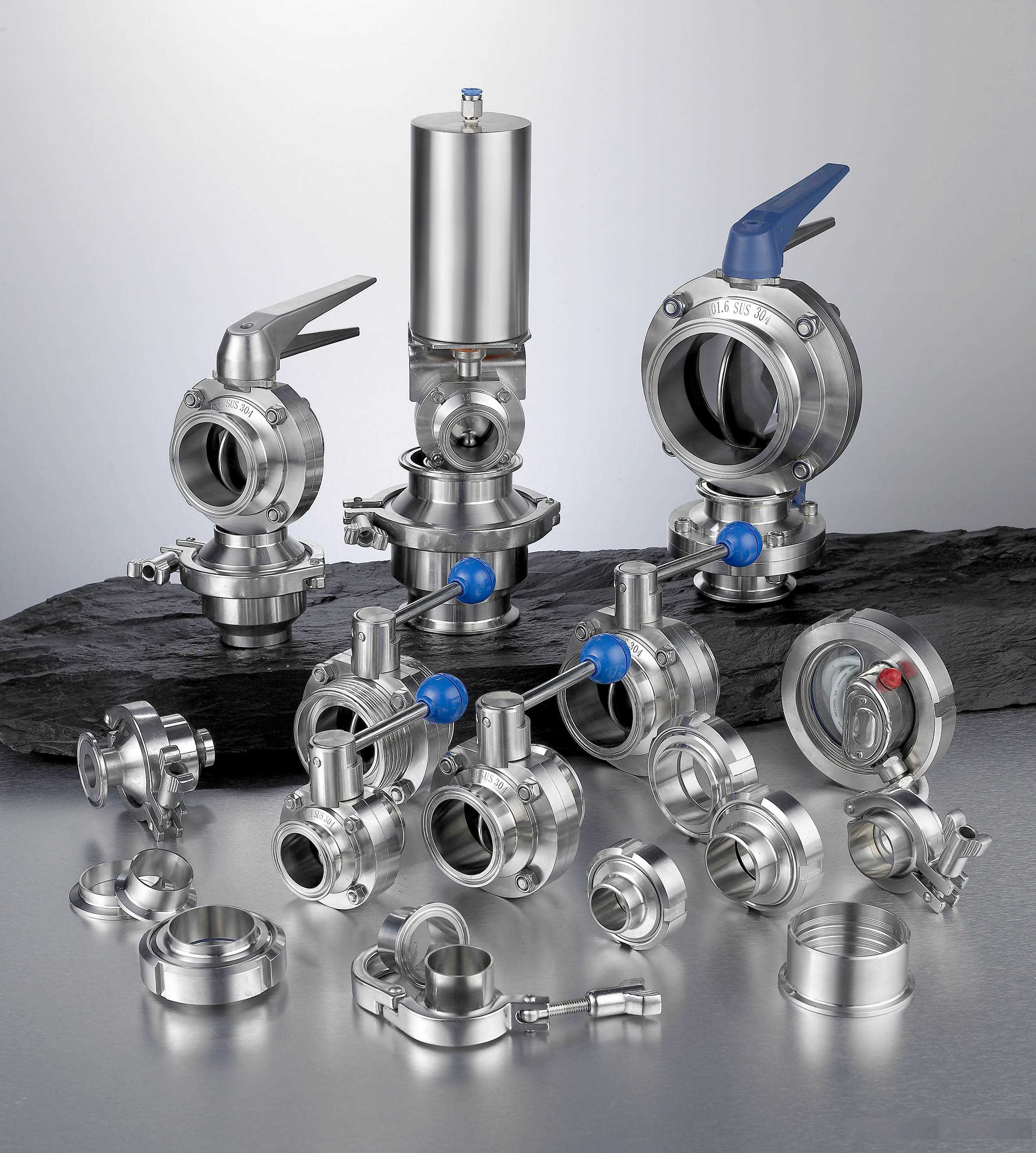 衛(wèi)生級(jí)閥門系列 Q681F衛(wèi)生級(jí)氣動(dòng)球閥(圖2)