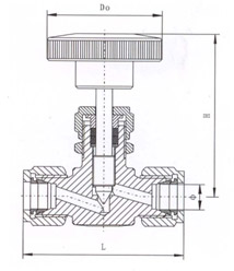 QJ-1氣動管路截止閥外形結構圖 QJ-1氣動管路截止閥(圖1)