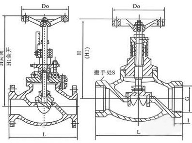 T40H手動流量調(diào)節(jié)閥外形結(jié)構(gòu)圖 T40H手動流量調(diào)節(jié)閥(圖1)