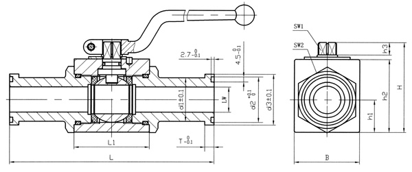BKH、MKH高壓球閥外形結構圖 BKH,MKH高壓球閥(圖3)