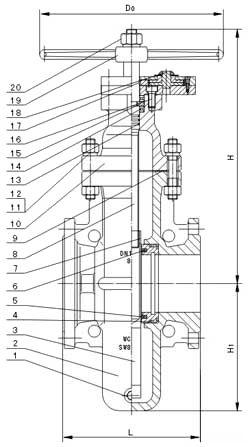 Z47WF燃?xì)鈱?zhuān)用平板閘閥(圖1)