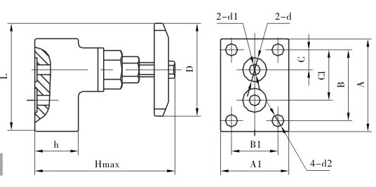 YJF-FB板式液壓截止閥外形結構圖 YJF液壓截止閥(圖5)