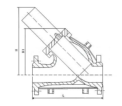 BY41H保溫過濾器外形結構圖 BY41H保溫過濾器(圖1)