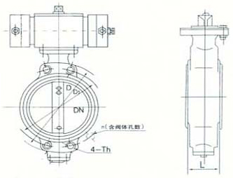 船用中心型液控蝶閥CB/T4333-201(圖1) 船用中心型液控蝶閥CB/T4333-201