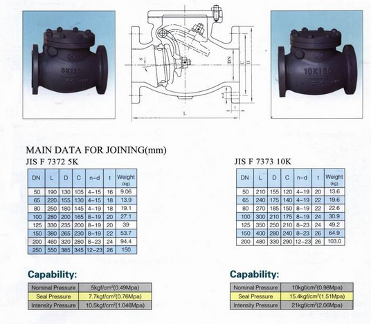 船用日標鑄鐵擺式止回閥JIS F7372 F7373(圖1) 船用日標鑄鐵擺式止回閥JIS F7372 F7373(圖1)