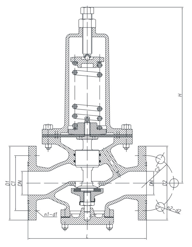 船用青銅減壓閥CB/T3656-1994(圖1) 船用青銅減壓閥CB/T3656-1994(圖1)