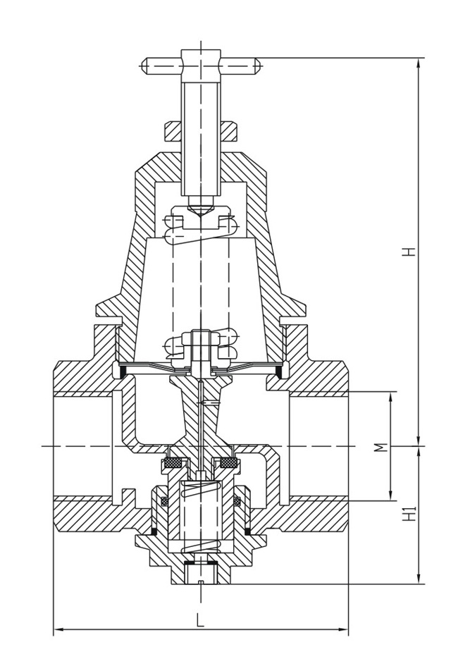 船用內螺紋空氣減壓閥(圖1) 船用內螺紋空氣減壓閥