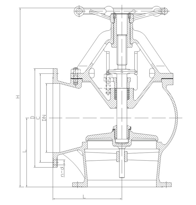 船用青銅四進位吸入通海閥GB/T11692-1989(圖1) 船用青銅四進位吸入通海閥GB/T11692-1989(圖1)