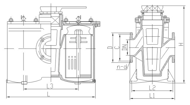 船用低壓粗油濾器CB/T425-1994(圖1) 船用低壓粗油濾器CB/T425-1994