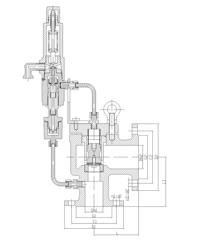 船用先導型安全閥(圖1) 船用先導型安全閥(圖1)
