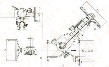 電動Y型漿料閥(圖2) 電動Y型漿料閥(圖2)