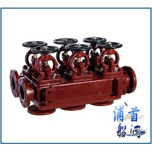 船用法蘭鑄鐵雙排三聯截止閥箱GB2499